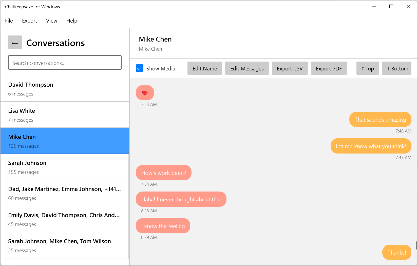 Windows Message View